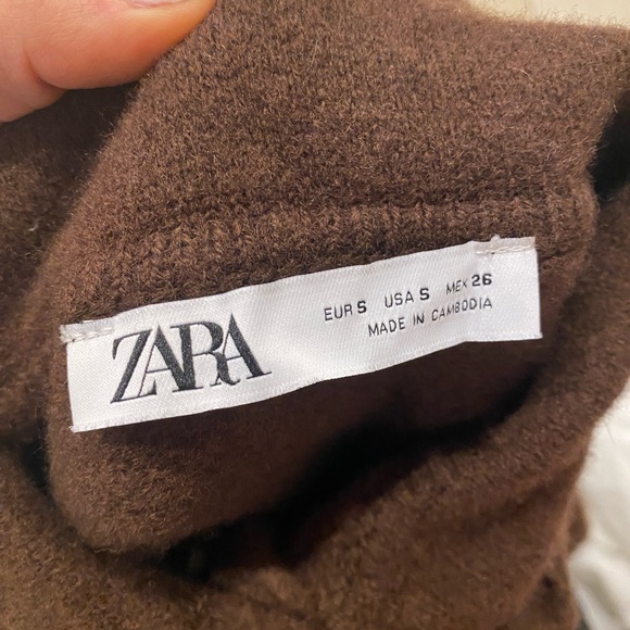 ZARA Elegant Brown Double-Breasted Women's Jacket - Picture 4 of 4